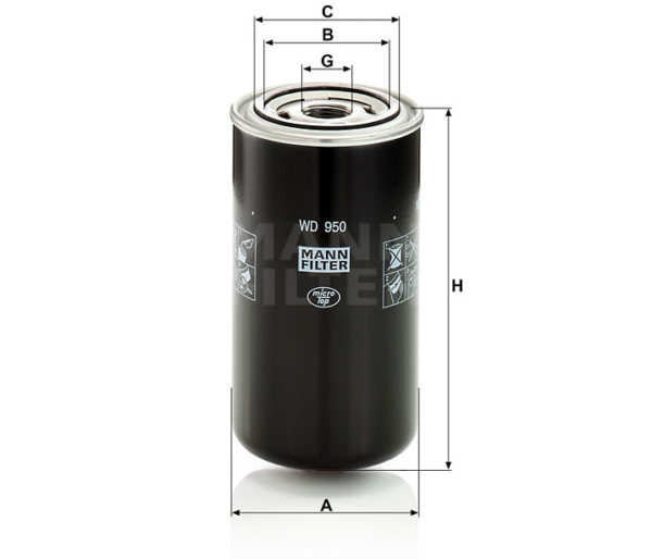 HYDRAULFILTER WD950